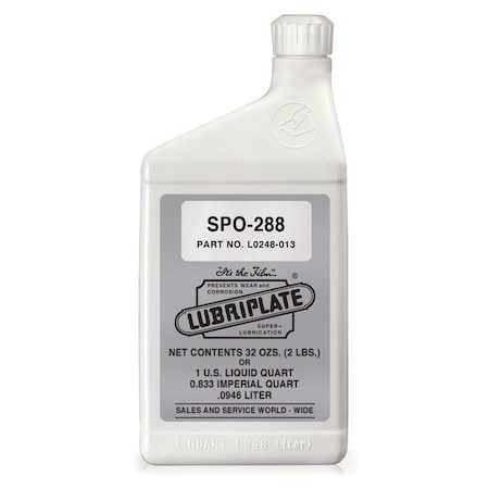 Lubriplate Spo-288, 12/2 Lb Btls, Iso-680 Tacky Fluid For Worm Gear Applications, PK12 L0248-013